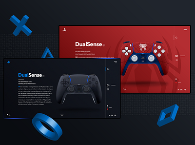 Dualsense design dualsense gamepad playstation ui ux uiux web design webdesign