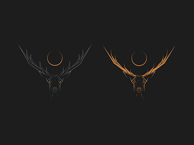 Deer logo black deer horn logo logotype