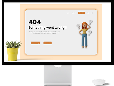404 Error Page UI Design app design graphic design ui ux web web page