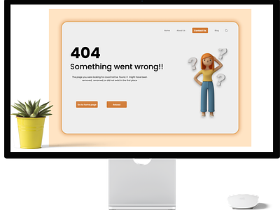 404 Error Page UI Design