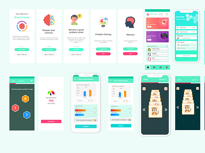 Brain Freeze Game UI/UX Design Project