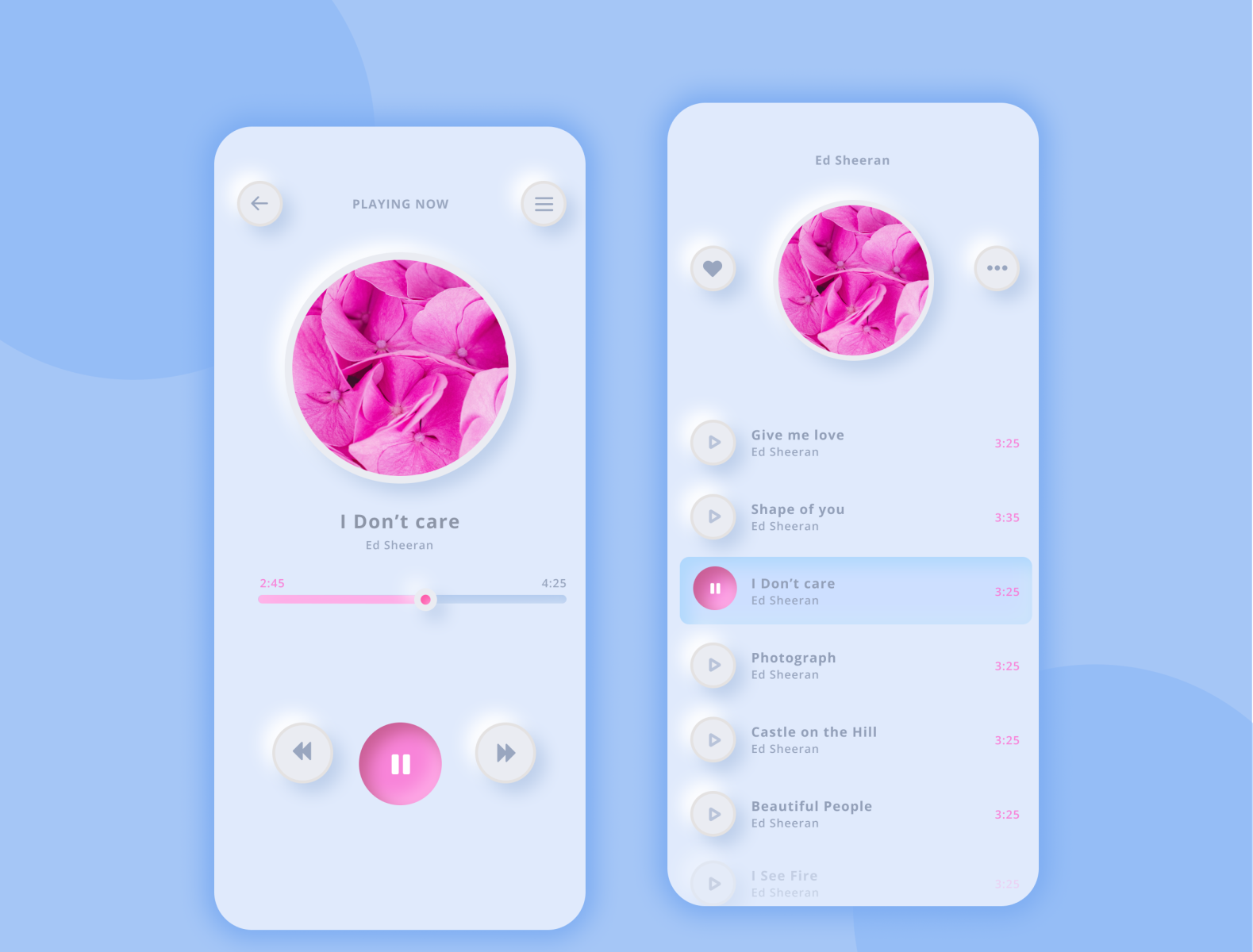 Music App UI Design by Nishat Tonni on Dribbble