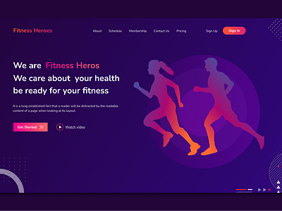 Fitness Website UI/UX Design