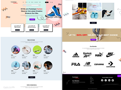 Shoes Website UI/UX Design ecommerce website figma landing page landing page design shoes shoes website shoes website uiux design ui uiux ux website website design