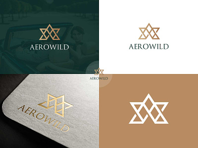Aerowild modern minimalist luxury logo design