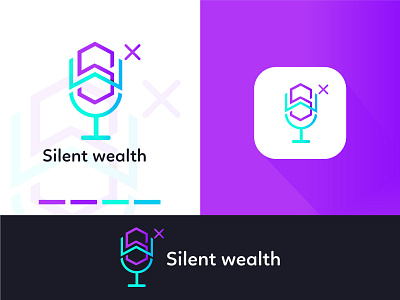 Silent wealth modern minimalist logo