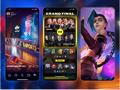 League of Legends | Mobile stream 2022 app design game illustration interface league of legends lol moba mobile typography ui ux web