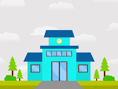 SCHOOL design flat school vector