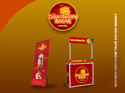 Telur Gulung Mamsky Logo, X-Banner, Booth Design banner branding bussines design food food and drink food logo illustration logo product vector xbanner
