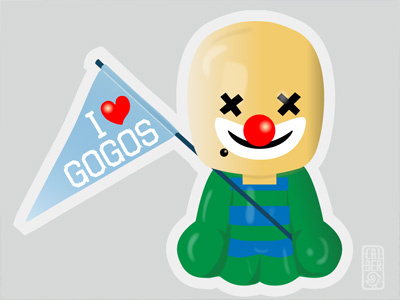 nasoki clown gogo graphic illustration joker nasoki payaso people portrait poster shading vector