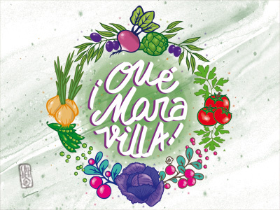 Maravilla art colour concept gadge green illustration logo texture vegetables