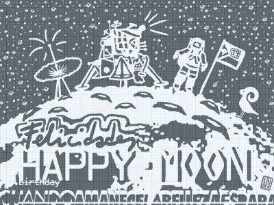 moon colour concept design happy illustration imaginative luna moon repeat