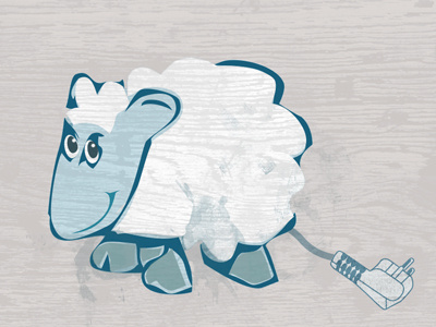 electric_sheep animal concept icon illustration logo sheep texture