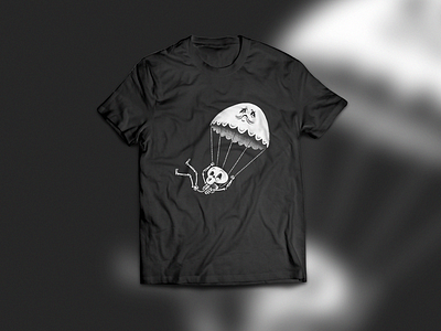 BFF Parachute shirt apparel apparel design character design digital drawing extreme sport ghost illustration parachute skeleton t shirt tshirt woot