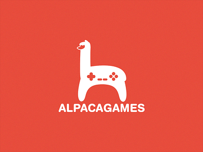Alpaca Games logo alpaca animal branding controller gamepad gaming graphic design joystick logo