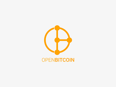 Open Bitcoin logo bitcoin bitcoins branding crypto graphic design logo logo design network