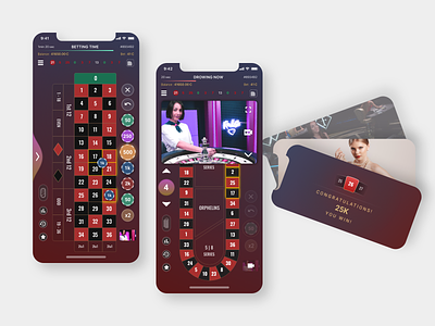 Roulette - Mobile Application bet betting design mobile roulette ui ux