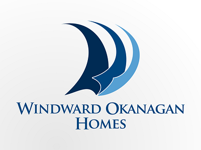 Windward Okanagan Homes Logo branding builder construction developer homes kelowna logo nautical okanagan penticton realestate sail vernon