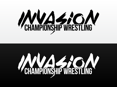 Invasion Championship Wrestling Logo branding championship invasion kelowna logo wordmark wrestling