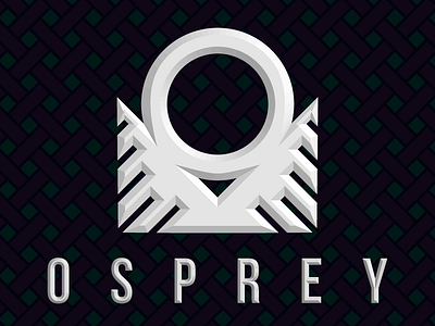 Osprey - Retro Logo Concept 3d 80s bebas geometric geometry logo metallic pattern retro