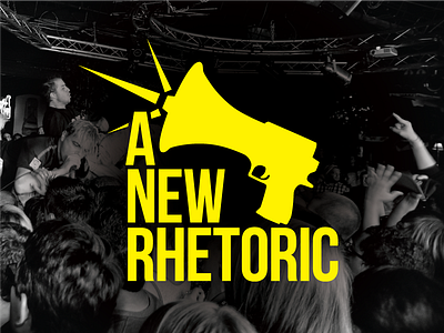 A New Rhetoric - Logo Concept anarchist anarchy band branding gun hardcore logo megaphone pistol punk riot rock