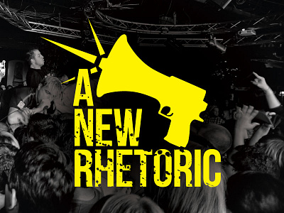 A New Rhetoric - Band Logo anarchist anarchy band branding gun hardcore logo megaphone pistol punk riot rock