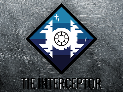 TIE Interceptor Magnet fighter flat magnet sci fi space spaceship star wars sticker mule tie
