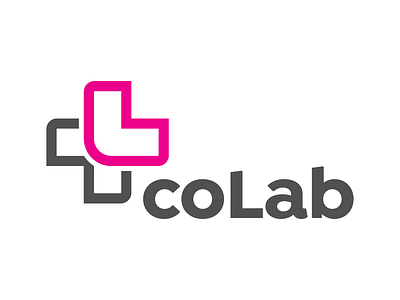 Okanagan coLab - Coworking Space Logo brand branding community connections coworking kelowna linear logo magenta office overlap plus