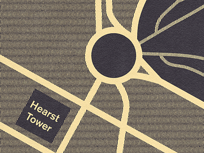 Hearst Tower Map - Detail duotone fax hearst manhattan map new york nyc pattern scan skyscraper texture tower