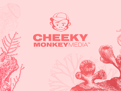 Cheeky Monkey in Living Coral adventure brand cheeky monkey media coral coral reef fun kelowna living coral logo pantone pink underwater vector wallpaper