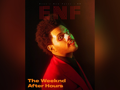 ENF Issue 09 after hours brand brand identity branding clean cover design editorial identity lettering logo logo design logotype magazine music photography the weeknd type typography zine
