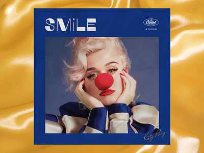 Katy Perry - Smile - Album Art Concept 3 album album art blue circus classic clown concept cover cover design lettering lockup music photography retro type typography vintage