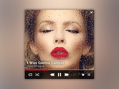 Music Player Widget - Kylie Minogue clean icon icons interface kylie minogue music music player music widget player ui ux widget
