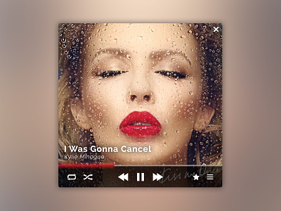 Music Player Widget - Kylie Minogue clean icon icons interface kylie minogue music music player music widget player ui ux widget