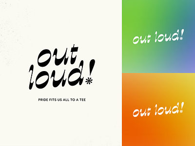 Out Loud! Logo display gradient playful