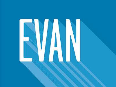Evan 3D 3d blue clean flat illustration illustrator lettering slider type treatment typography web website