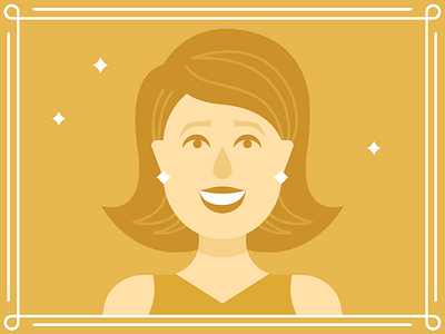 Yellow Woman app booking character female flat illustration illustrator lady salon smile woman yellow