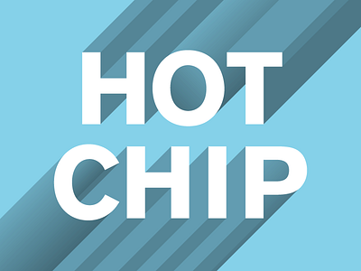 Hot Chip Lettering 3d blue electronic hot chip illustration illustrator lettering letters music type type treatment typography