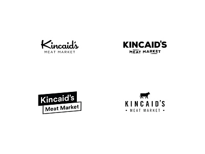 Kincaid's Meat Market Exploration cow design flat icon knife lettering logo logotype mark meat type typography
