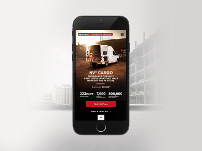 NCV Mobile Site auto brand car design functionality interface mobile nissan shop ui ux website