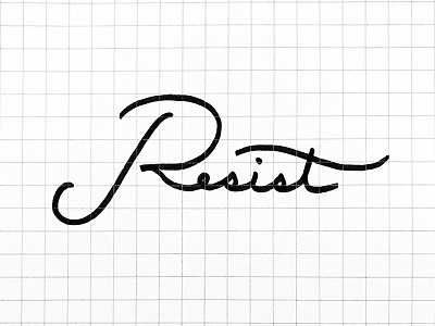 Resist drawing hand lettering liberal no ban no wall paper resist resistance script type typography