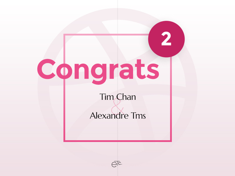 Welcome Players! winners giveaway serif typography type pink draft community dribbble invitation invite shot