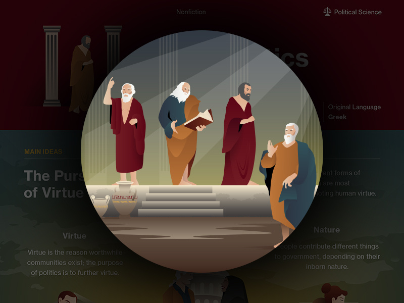 Politics - Course Hero Series course hero series education study guide book design flat vector illustrator illustration infographic
