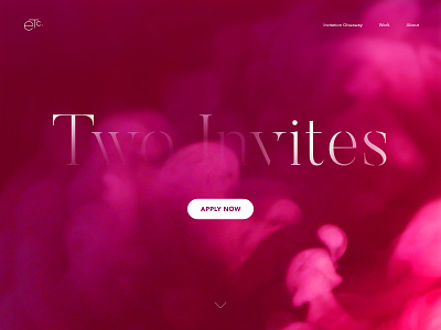 Two Invites community draft dribbble invitation invite pink serif smoke type typography ui ux