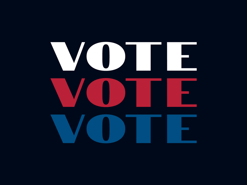 Midterm Elections - Vote Early america animation blue election gif lettering midterms politics red type typography vote