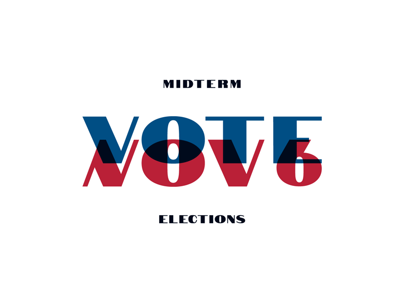 Midterm Elections - Vote Nov. 6 america animation blue election gif lettering midterms politics red type typography vote