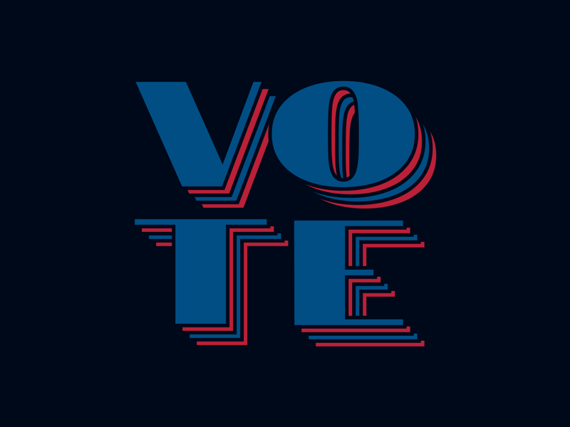 Midterm Elections - Vote Today america animation blue election gif lettering midterms politics red type typography vote