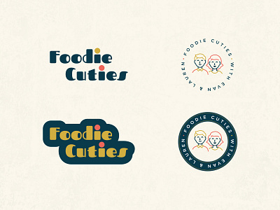 Foodie Cuties Logo Exploration 1 brand branding character food foodie identity illustration lettering logo mark type typography