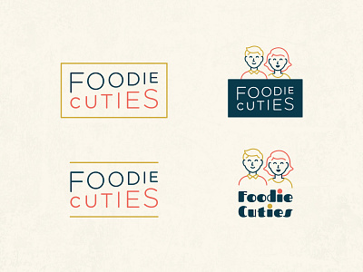 Foodie Cuties Logo Exploration 2 brand branding character food foodie identity illustration lettering logo mark type typography