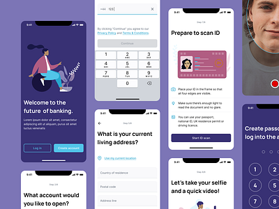 Online banking app - Onboarding design ui ux